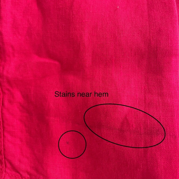 London Jean Linen Pants Womens size 10 Red Tie Waist - Picture 4 of 4